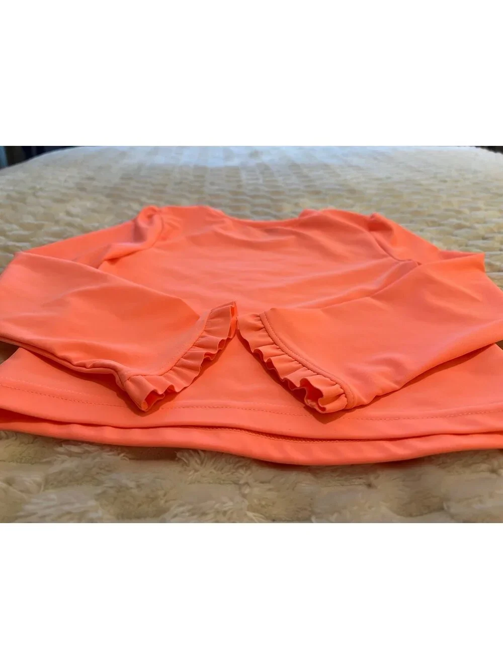 Carter’s Girls 2-pk Long Sleeve Rash Guards, Ruffle sleeves (sz 4T)